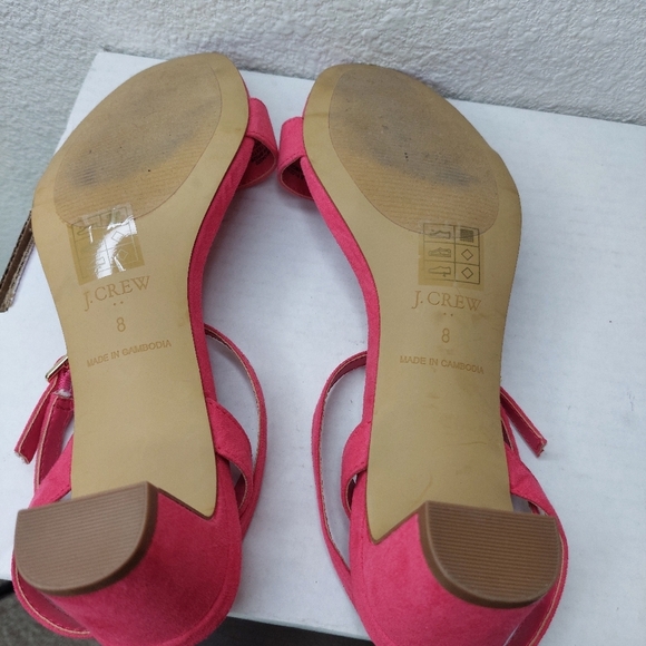 J. Crew Factory Sueded Strappy-heel Sandals Size 8 - Picture 8 of 8